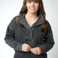 Jesse Vintage Wash Snap Pullover - Black