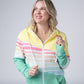 Colorblock Fullzip - Yellow, Rainbow Stripes, and Lime