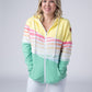 Colorblock Fullzip - Yellow, Rainbow Stripes, and Lime