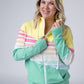 Colorblock Fullzip - Yellow, Rainbow Stripes, and Lime