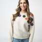 Fall Floral Sweater - Beige