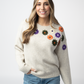 Fall Floral Sweater - Beige