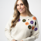 Fall Floral Sweater - Beige
