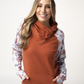 Classic Zoey ZipCowl Sweatshirt - Maple and Fall Foliage