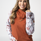 Classic Zoey ZipCowl Sweatshirt - Maple and Fall Foliage