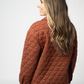 Geometric Button Down Jacket - Rust