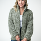 Two Tone Fullzip Sherpa - Olive and White