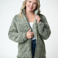 Two Tone Fullzip Sherpa - Olive and White