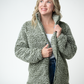 Two Tone Fullzip Sherpa - Olive and White