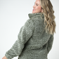 Two Tone Fullzip Sherpa - Olive and White