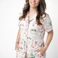 Brooke Top and Shorts Pajama Set - Pink Pine Noel