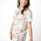 Brooke Top and Shorts Pajama Set - Pink Pine Noel