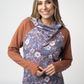 Classic Zoey ZipCowl Sweatshirt - Blushwood Floral and Terra Cotta