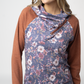 Classic Zoey ZipCowl Sweatshirt - Blushwood Floral and Terra Cotta