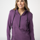 Classic Half Zip Hoodie - Black and Purple