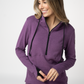 Classic Half Zip Hoodie - Black and Purple