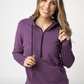Classic Half Zip Hoodie - Black and Purple