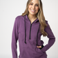 Classic Half Zip Hoodie - Black and Purple