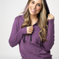 Classic Half Zip Hoodie - Black and Purple