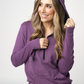 Classic Half Zip Hoodie - Black and Purple