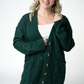 Brooks Button Sweater Cardigan - Evergreen