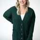 Brooks Button Sweater Cardigan - Evergreen