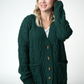 Brooks Button Sweater Cardigan - Evergreen