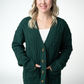 Brooks Button Sweater Cardigan - Evergreen