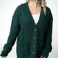 Brooks Button Sweater Cardigan - Evergreen