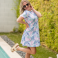 Alicia Dress - Tropical Leaf
