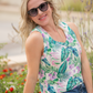 Noelle Tank - Tropical Leaf