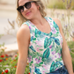 Noelle Tank - Tropical Leaf
