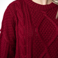 Cable Knit Sweater - Cranberry