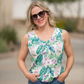 Noelle Tank - Tropical Leaf