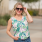 Noelle Tank - Tropical Leaf
