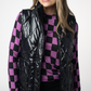 Remy Zip Up Vest - Shiny Black