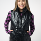 Remy Zip Up Vest - Shiny Black