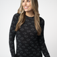 Blair Long Sleeve Top - Midnight Ghosts