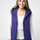 Heather Geometric Hooded Vest - Purple