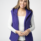 Heather Geometric Hooded Vest - Purple