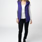Heather Geometric Hooded Vest - Purple