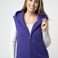 Heather Geometric Hooded Vest - Purple