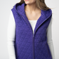 Heather Geometric Hooded Vest - Purple