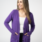 Cori Cardigan - Heathered Purple