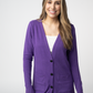 Cori Cardigan - Heathered Purple