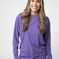 Corrine Ribbed Pullover Top - Purple