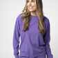 Corrine Ribbed Pullover Top - Purple