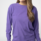 Corrine Ribbed Pullover Top - Purple