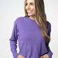 Corrine Ribbed Pullover Top - Purple