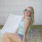 Noelle Tank - Aqua Palm
